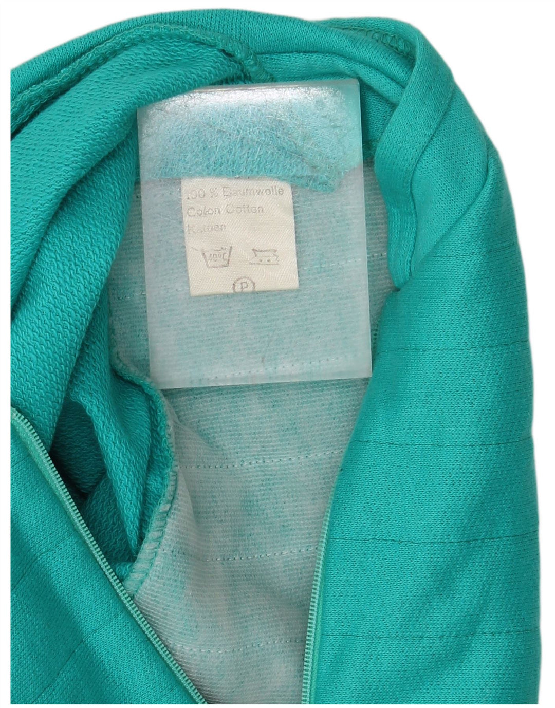 GLOBE TROTTER Felpa da donna con collo con zip Maglione UK 14 Cotone blu medio
