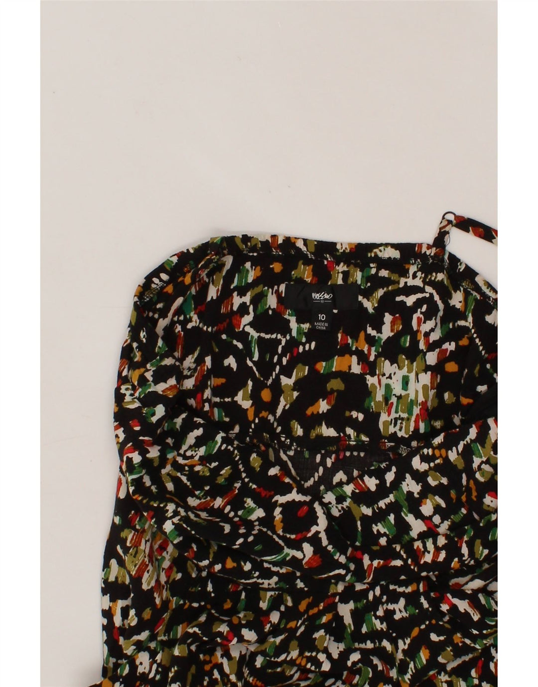 MOSSIMO Womens Abstract Pattern Slip Dress UK 10 Small Multicoloured Vintage Mossimo and Second-Hand Mossimo from Messina Hembry 