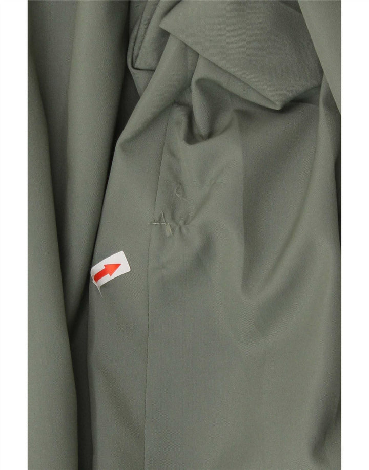 Giacca blazer vintage da uomo a 1 bottone IT 52 XL acetato verde