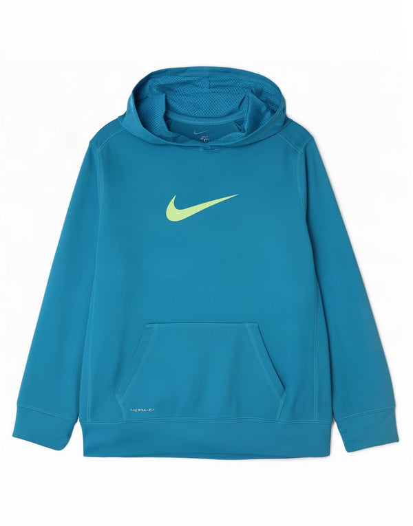 Felpa con cappuccio grafica Nike Therma-Fit da donna UK 18 XL poliestere blu
