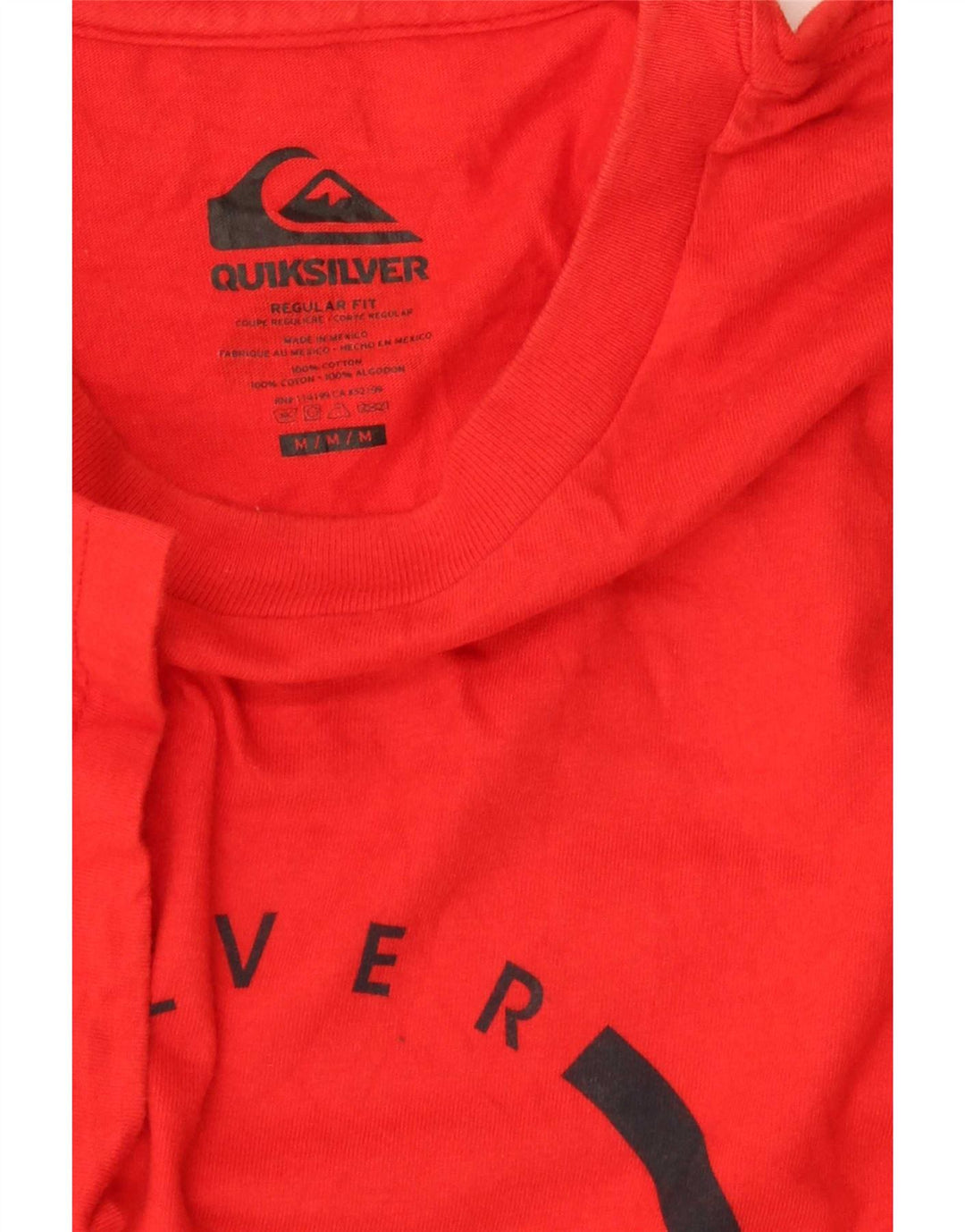 T-shirt grafica da uomo con vestibilità regolare Quiksilver, cotone rosso medio