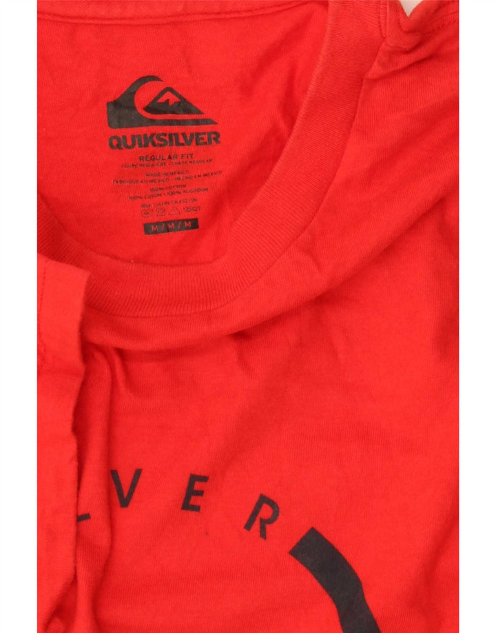 T-shirt grafica da uomo con vestibilità regolare Quiksilver, cotone rosso medio