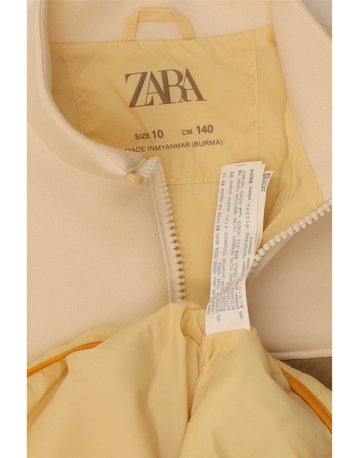 Giacca imbottita per ragazze Zara 9-10 anni in poliammide color block giallo