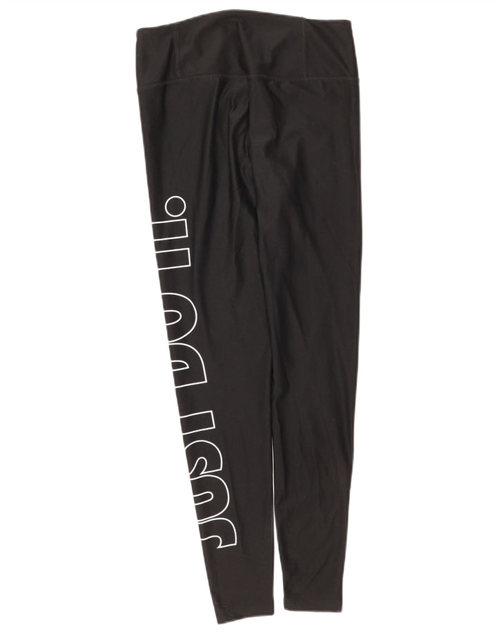 Leggings grafici Nike da donna Dri Fit UK 8 piccoli poliestere nero