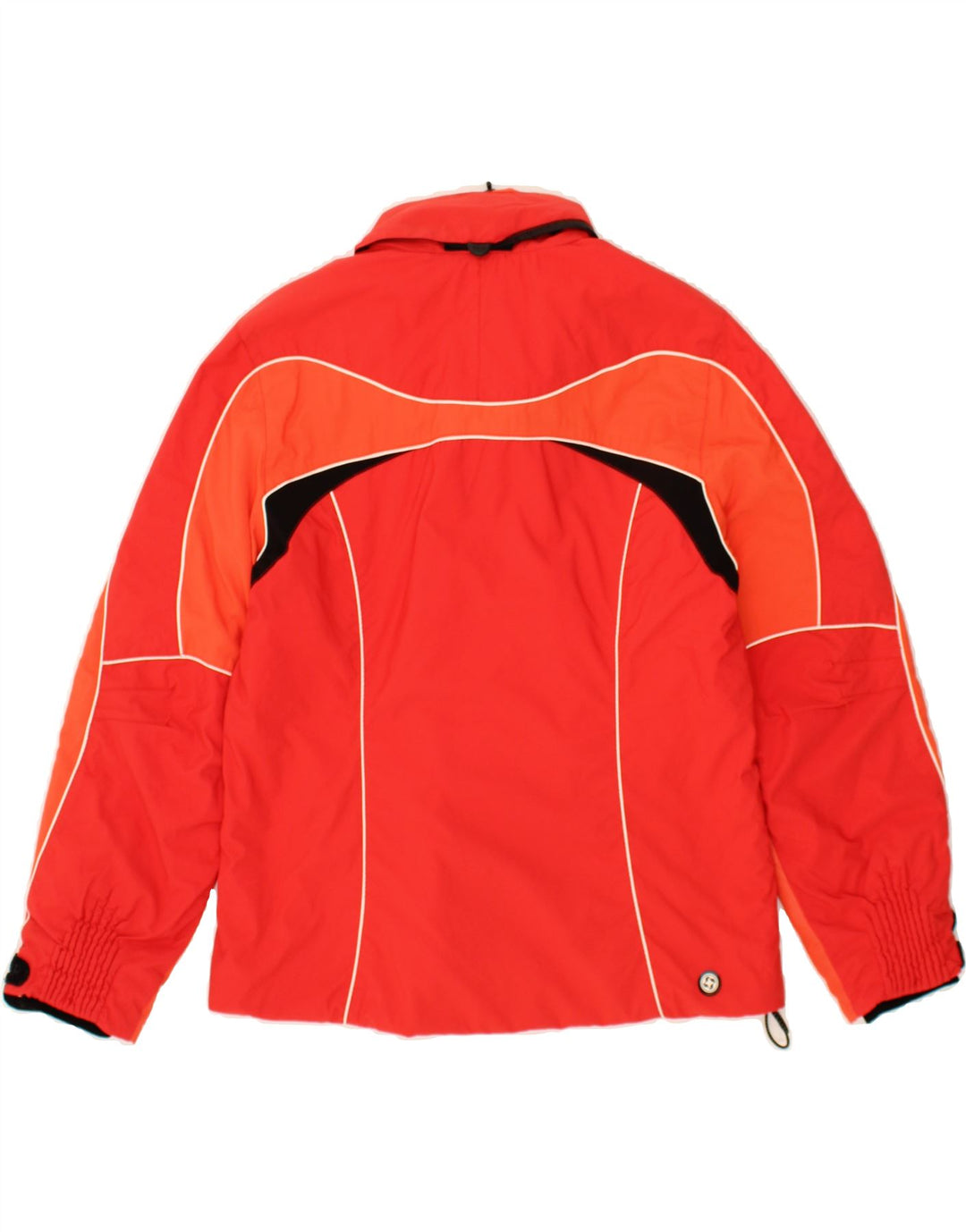 COLMAR Womens Hooded Waterproof Jacket IT 40 XS Orange Colourblock Vintage Colmar and Second-Hand Colmar from Messina Hembry 