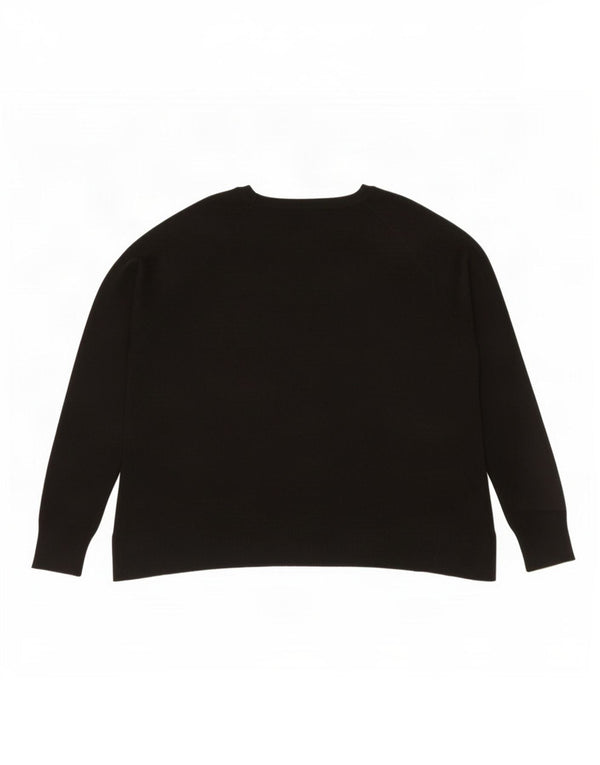 Maglione corto con scollo a barca oversize da donna Zara UK 10 piccolo nero