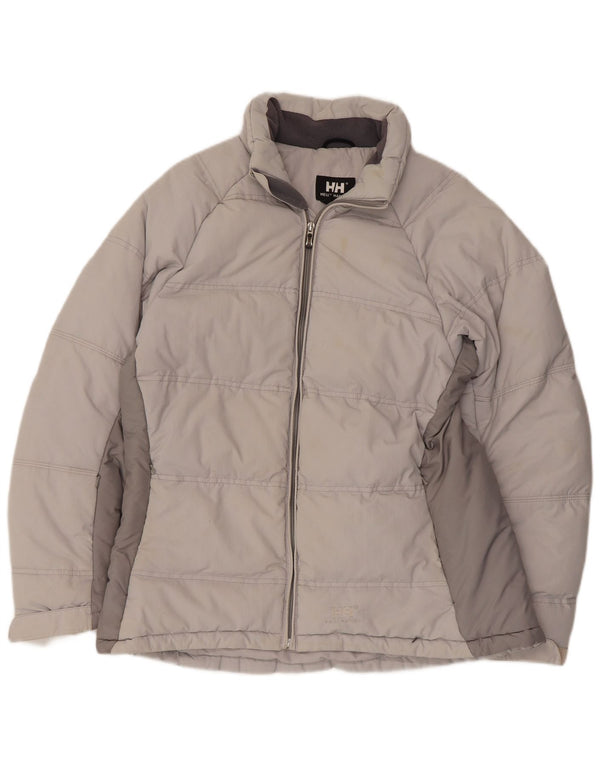 Giacca imbottita da donna Helly Hansen UK 16 Large in nylon color block grigio