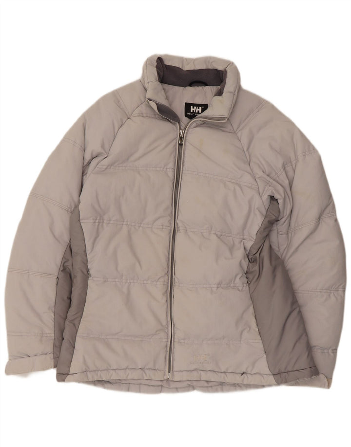 Giacca imbottita da donna Helly Hansen UK 16 Large in nylon color block grigio