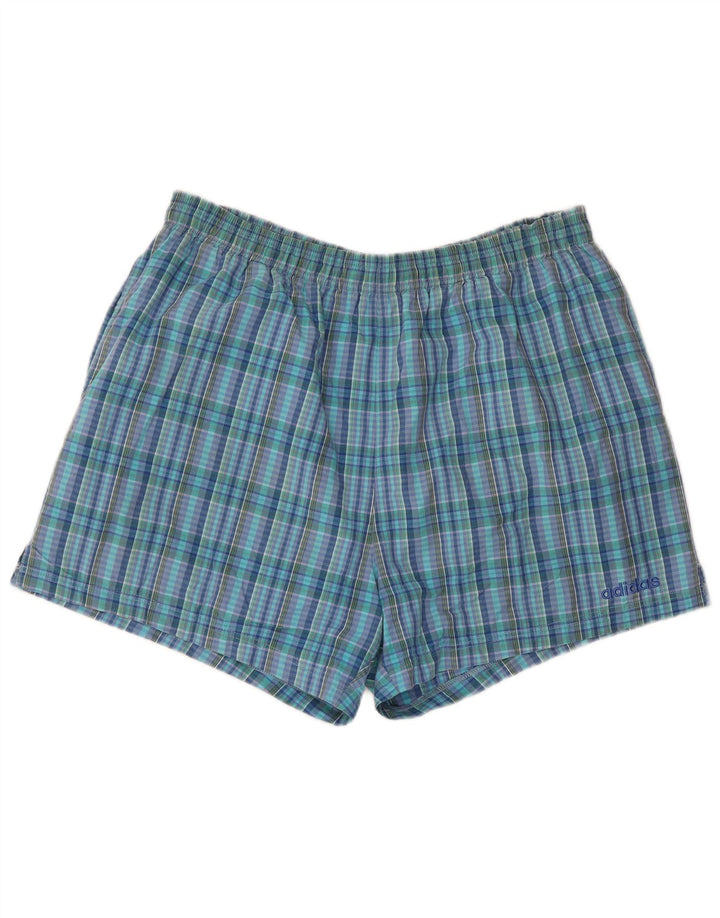 ADIDAS Mens Sport Shorts XL Multicoloured Check Cotton