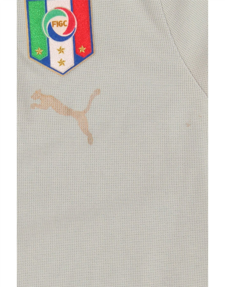 Polo grafica da uomo Puma Italia in cotone blu medio