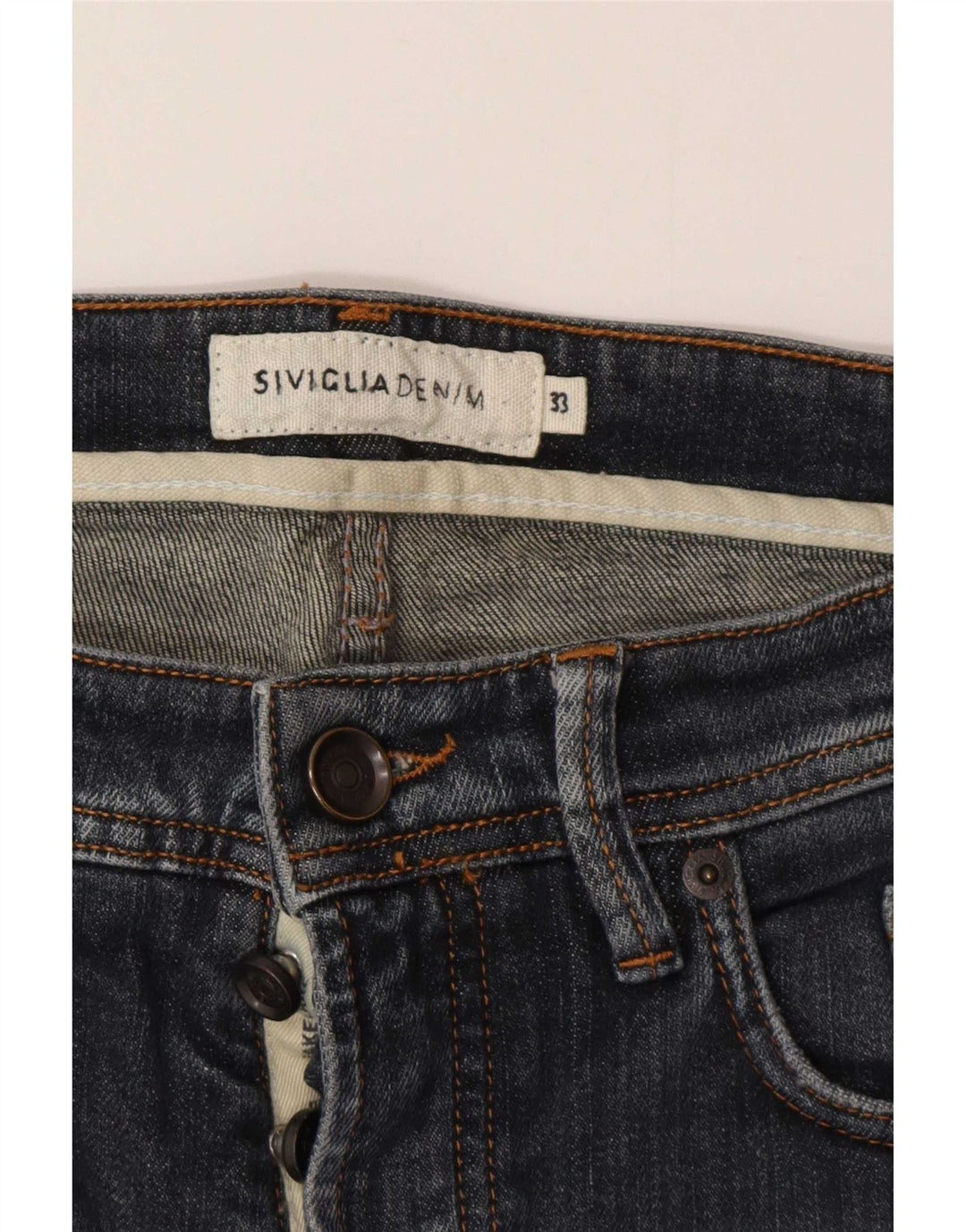 Jeans Slim Uomo SIVIGLIA W33 L32 Blu Cotone