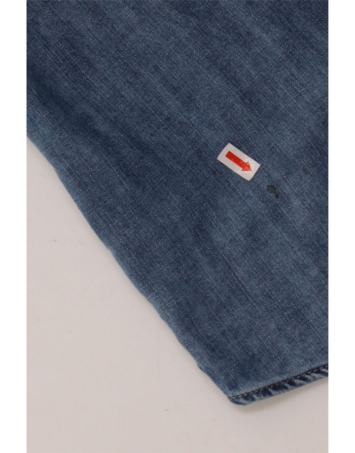 REPLAY Camicia di jeans da uomo grande in cotone blu