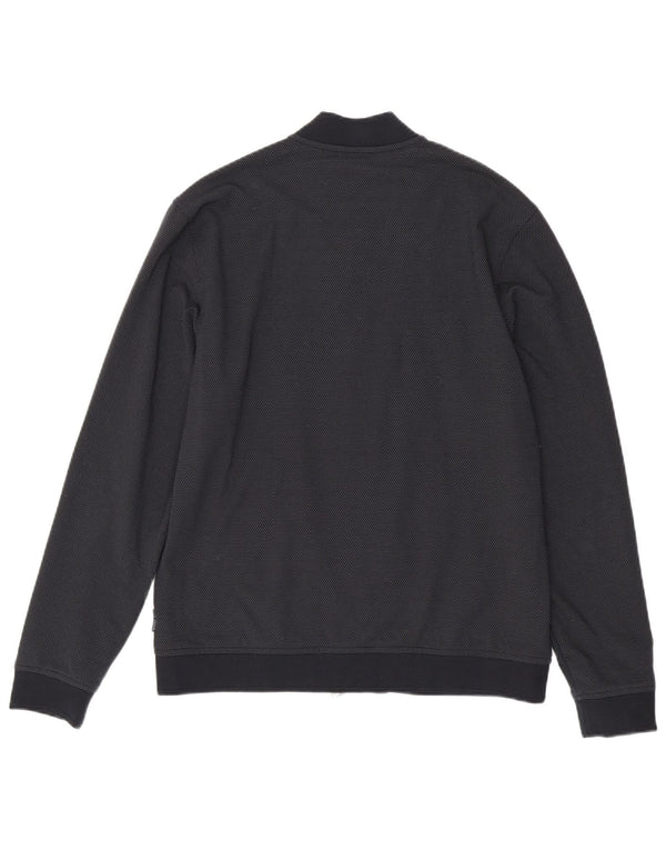 Giubbotto bomber da uomo Ted Baker taglia 4 grande in viscosa maculata blu navy