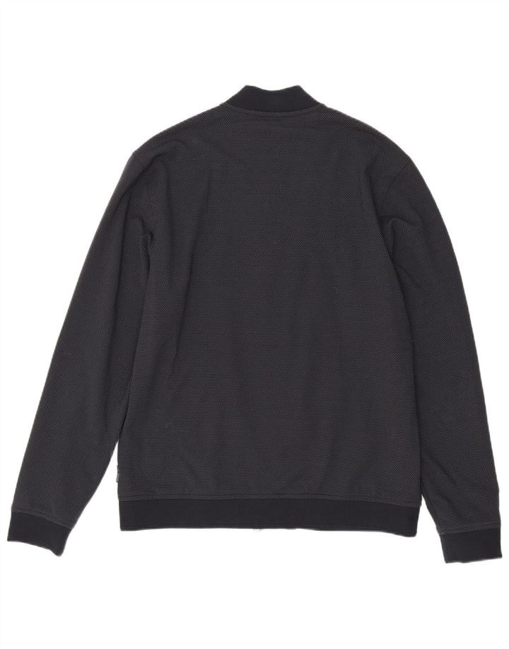 Giubbotto bomber da uomo Ted Baker taglia 4 grande in viscosa maculata blu navy