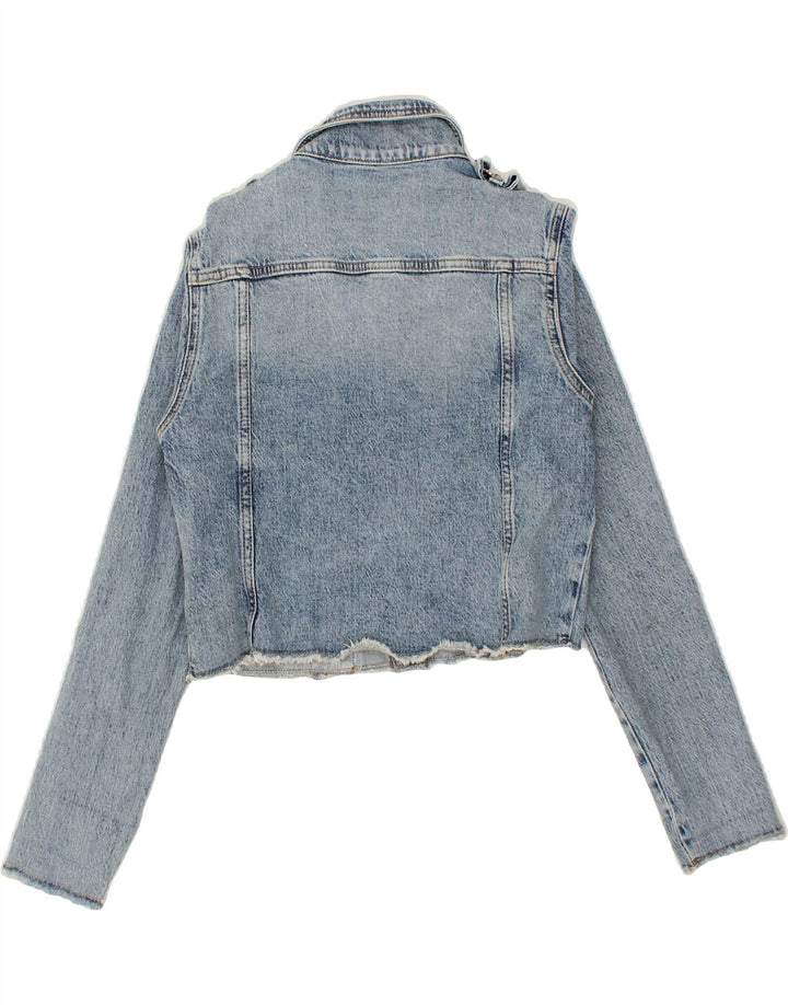 LIU JO Girls Crop Denim Jacket 15-16 Years Blue Cotton Vintage Liu Jo and Second-Hand Liu Jo from Messina Hembry 
