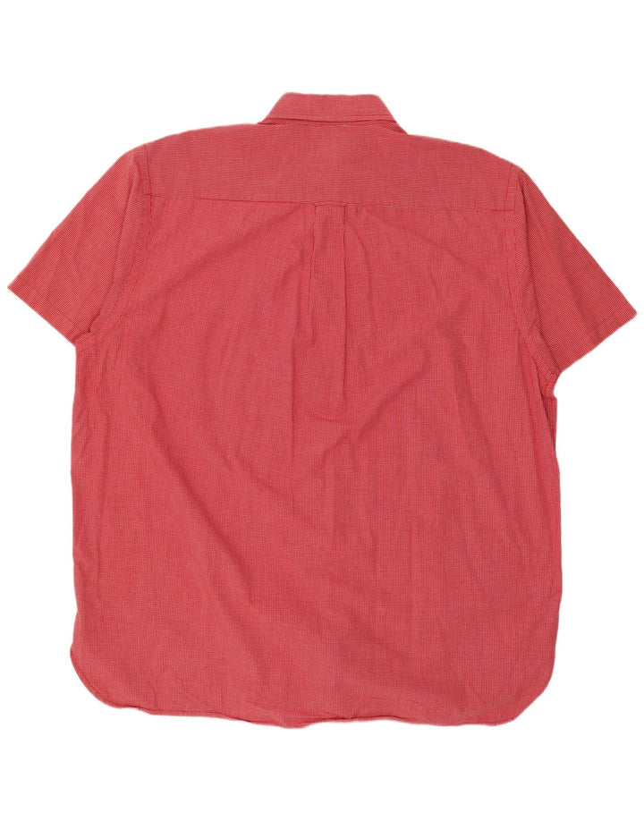 Camicia a maniche corte da uomo Nautica XL in cotone a quadri rossi