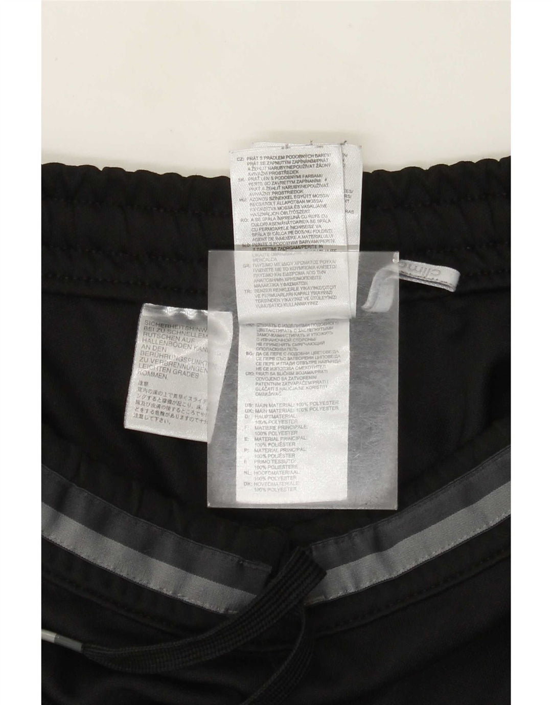 Pantaloni da tuta con grafica Adidas Climacool da uomo piccoli in poliestere nero