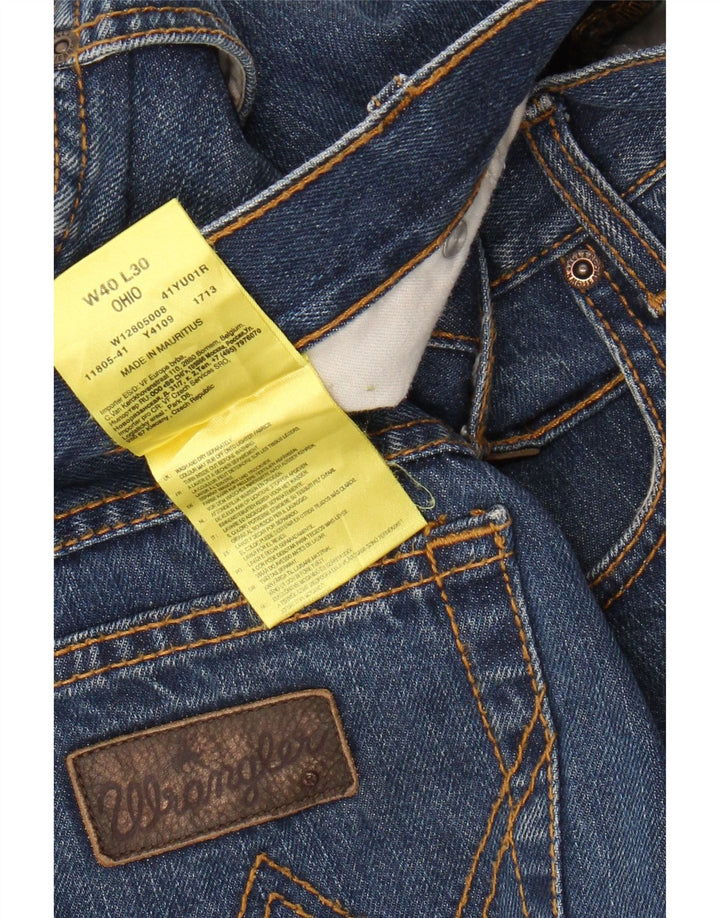 Jeans dritti da uomo Ohio WRANGLER W40 L30 cotone blu