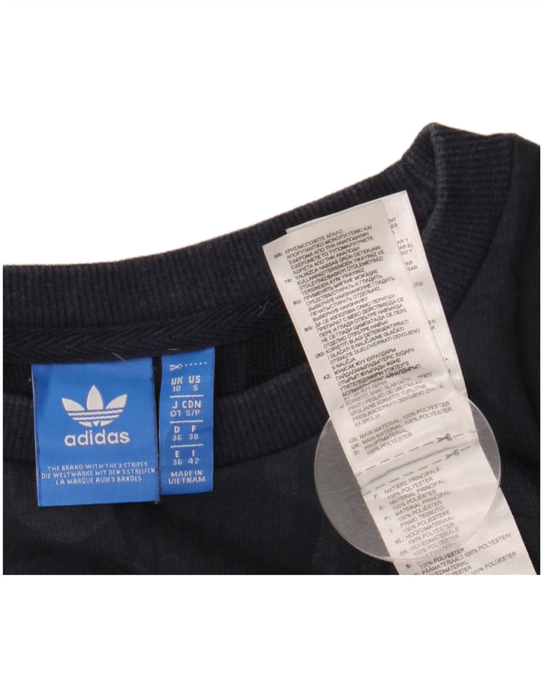Felpa oversize da donna ADIDAS UK 10 piccola blu navy