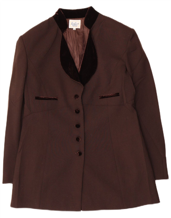 Cappotto Donna Luisa Spagnoli IT 46 Large Marrone Lana