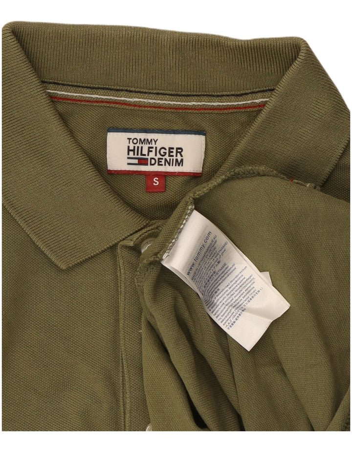 Polo da uomo Tommy Hilfiger piccola in cotone kaki