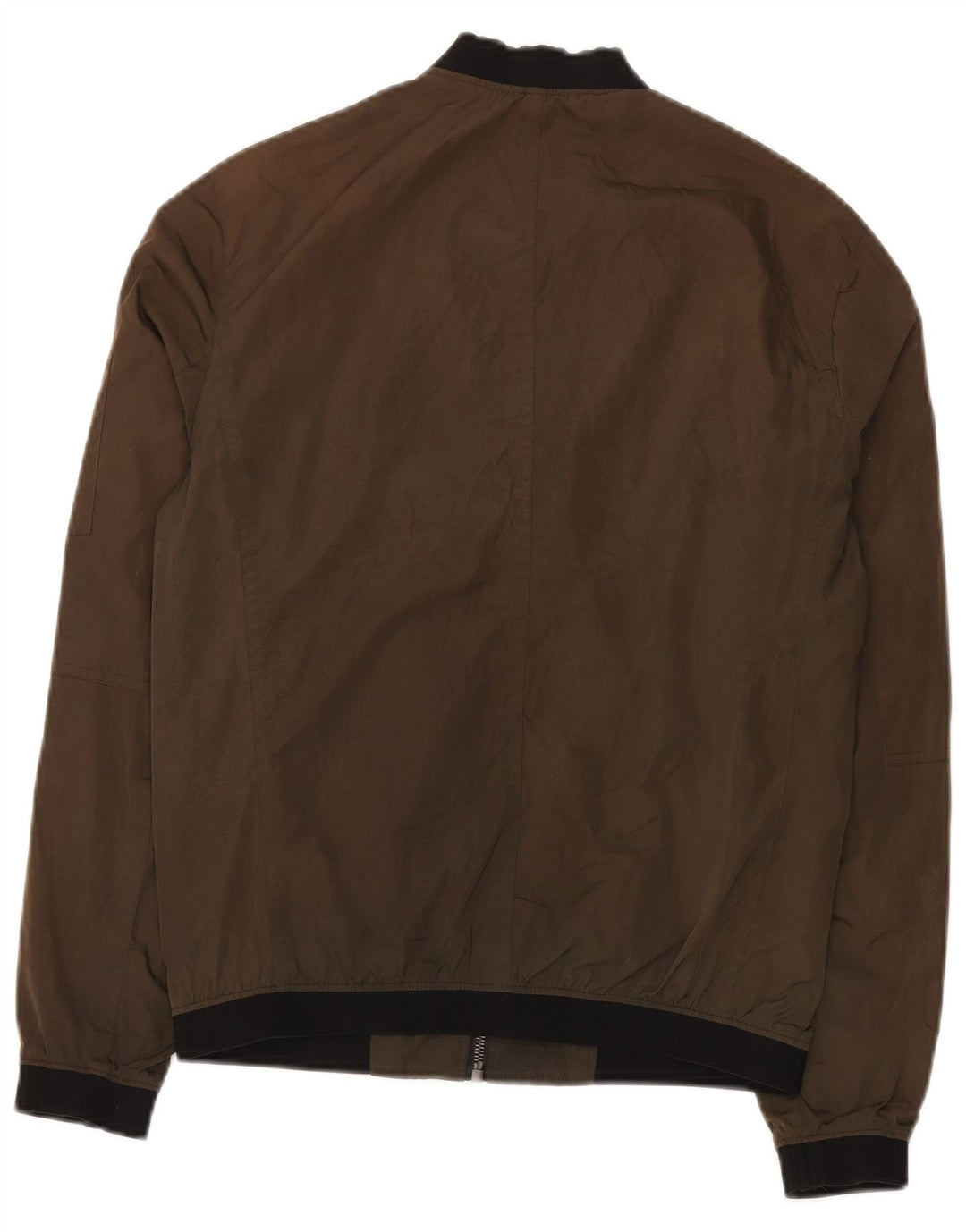 Giubbotto bomber da uomo Zara UK 36 piccolo poliestere marrone