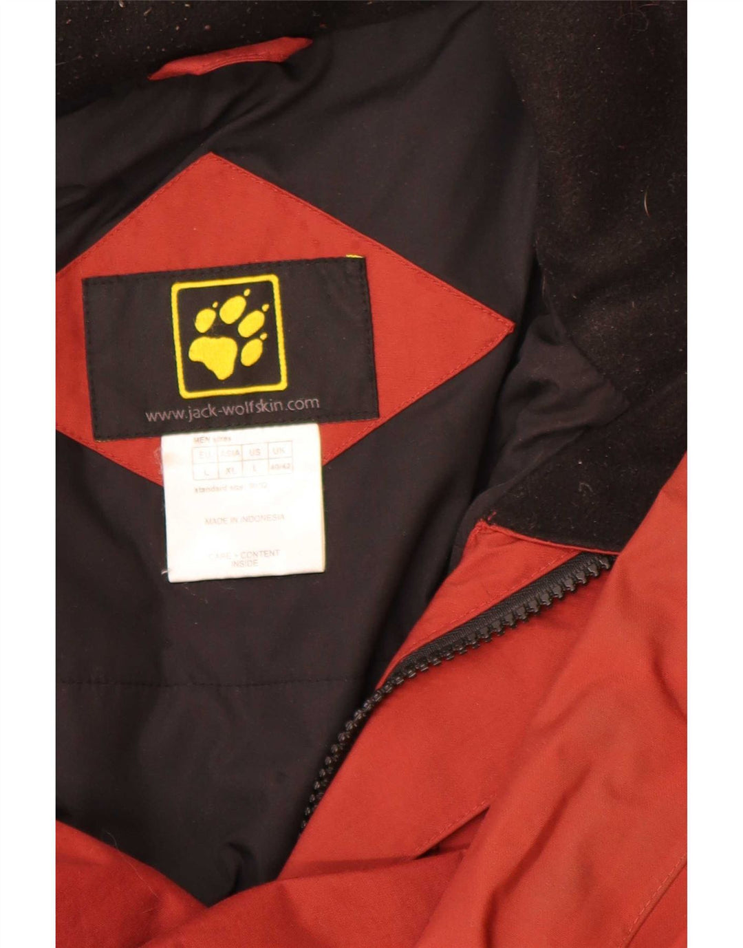 Giacca a vento da uomo Jack Wolfskin UK 40/42 Large Red Colourblock