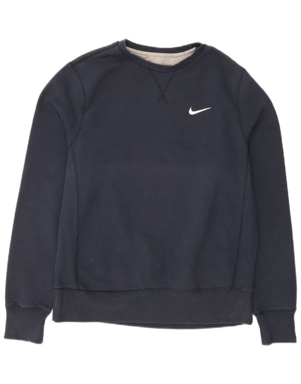 Felpa Nike da uomo in cotone medio blu navy