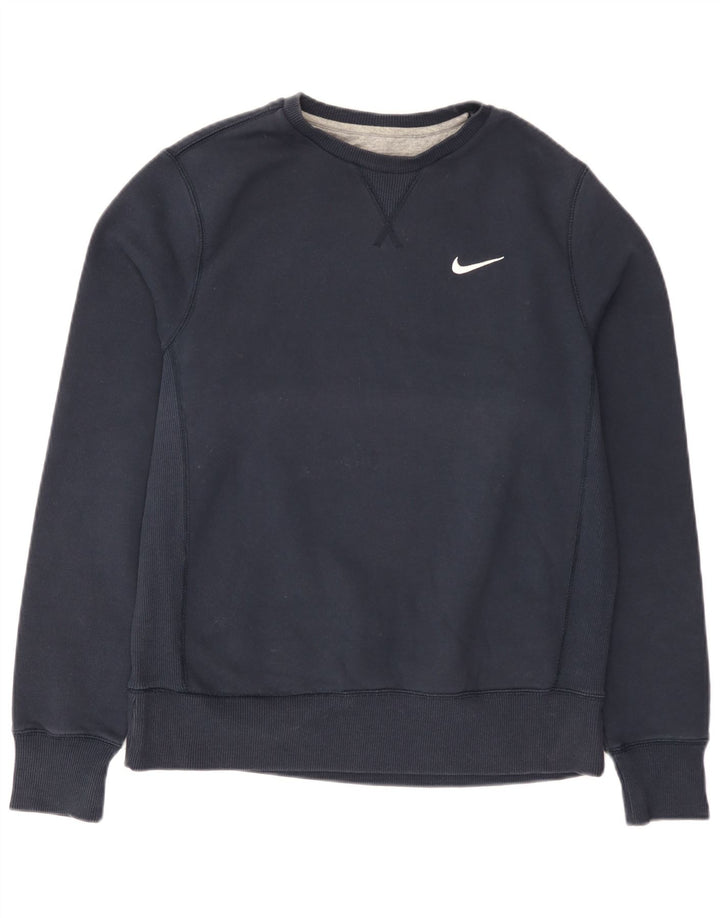 Felpa Nike da uomo in cotone medio blu navy
