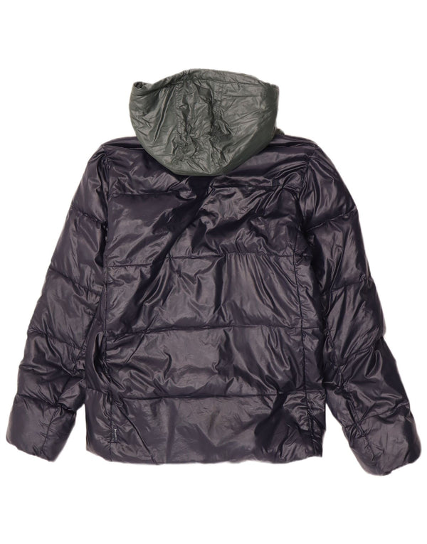 Giacca imbottita con cappuccio da ragazzo Armani Junior 15-16 anni Blu navy Colourblock
