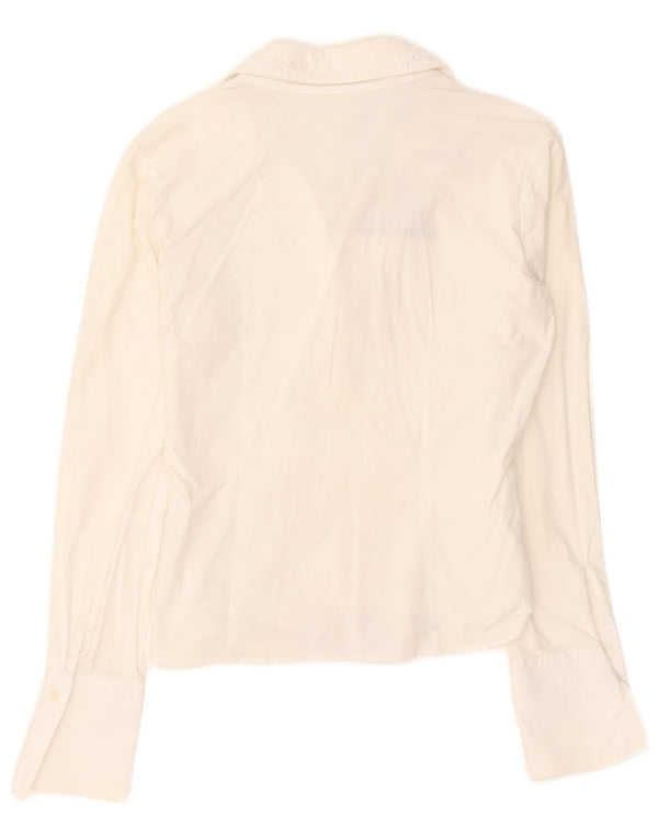 Camicetta corta da donna Naracamicee UK 12 Cotone floreale bianco medio