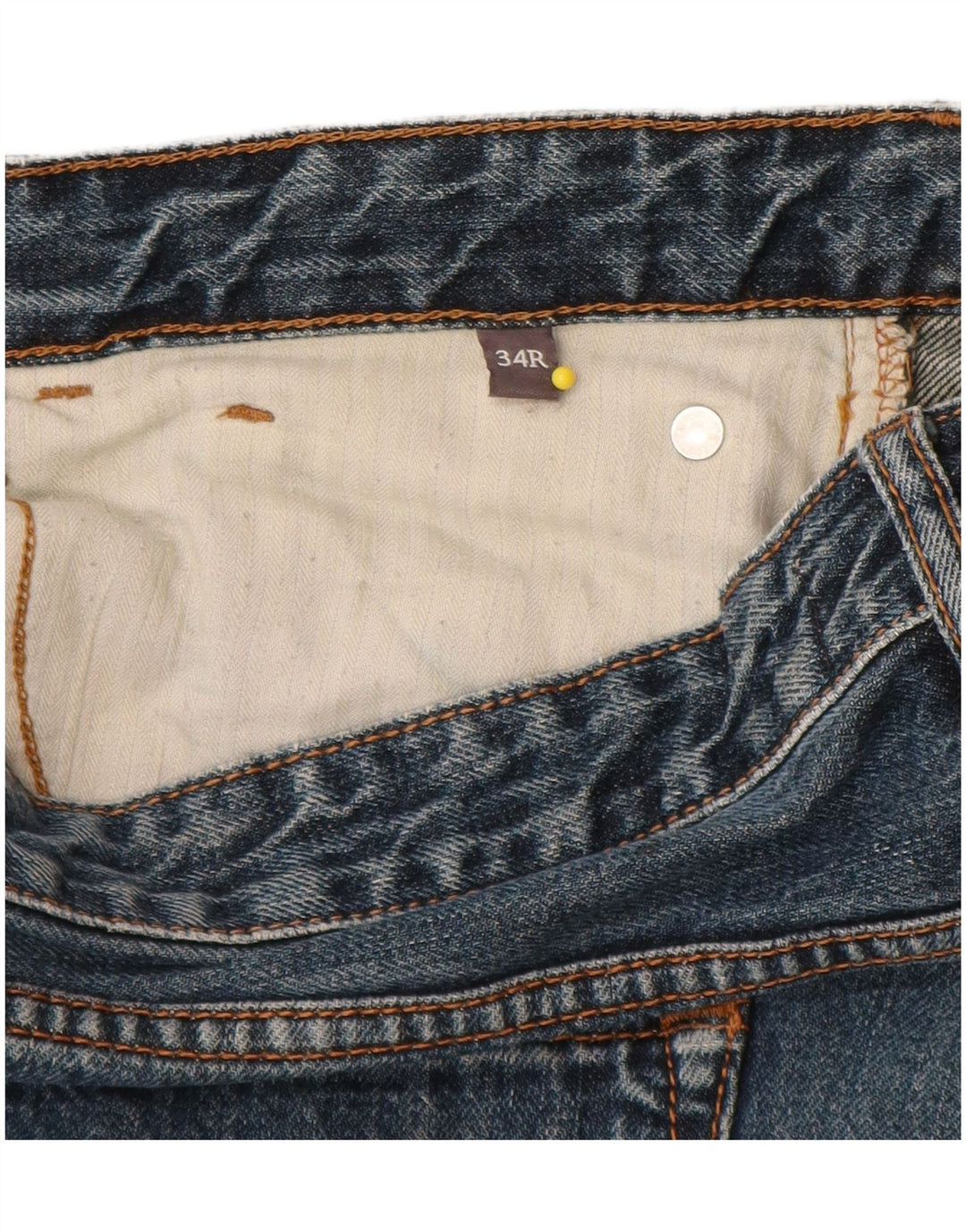 Jeans dritti da uomo Fat Face W34 L33 Blu