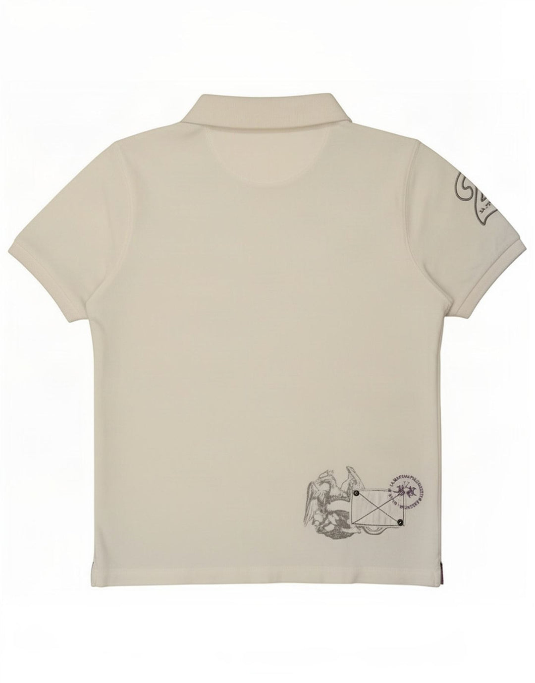 Polo grafica da uomo La Martina in cotone bianco medio