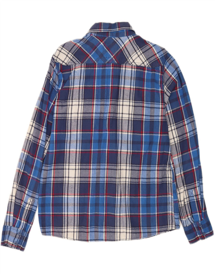Camicia da uomo in flanella Brandit in cotone a quadri blu medio
