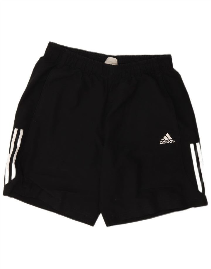 Pantaloncini sportivi da uomo Adidas medi neri in poliestere