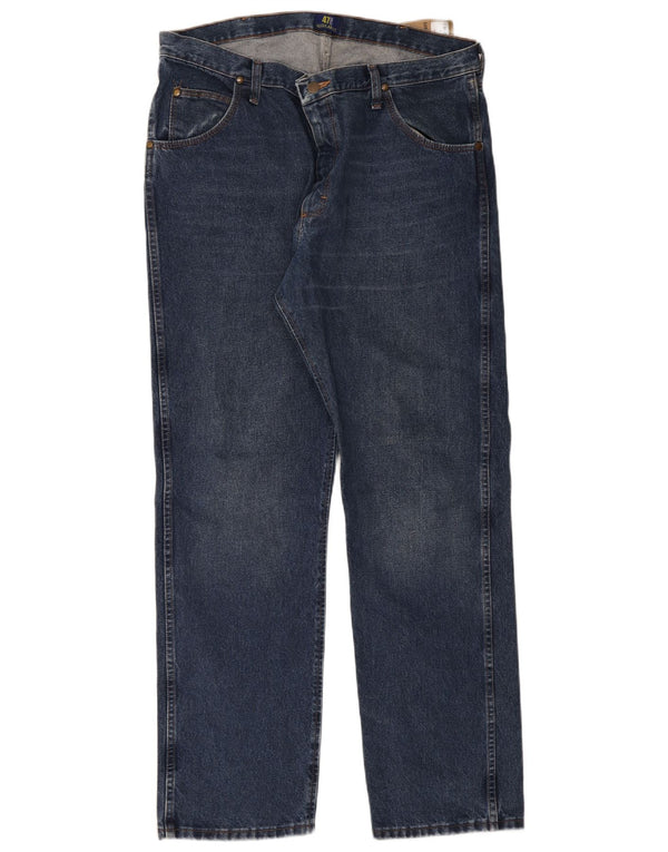 Jeans dritti da uomo Wrangler W38 L32 cotone blu