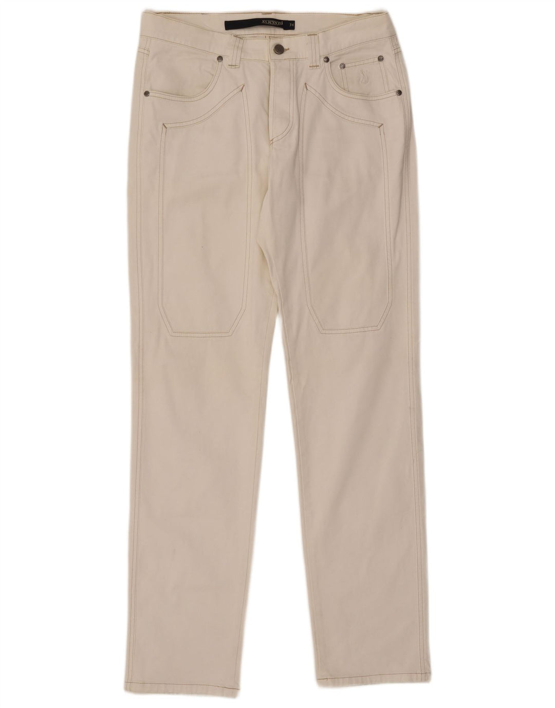 Jeans dritti da uomo Jeckerson W34 L34 cotone bianco