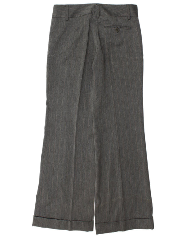 Pantaloni chino a gamba larga da donna Zara EU 38 Small W28 L30 a righe grigie