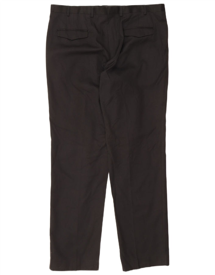 Pantaloni da abito dritti su misura da uomo Marks & Spencer W38 L33 neri