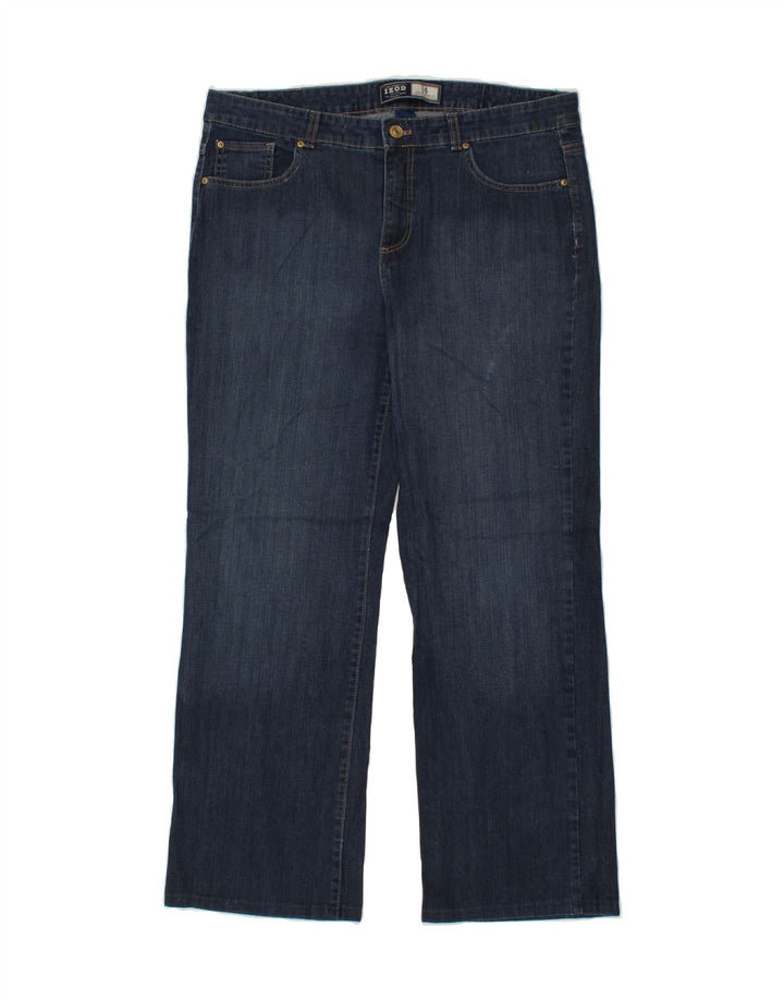 IZOD Womens Bootcut Jeans US 14 XL W36 L30 Navy Blue Cotton Vintage Izod and Second-Hand Izod from Messina Hembry 