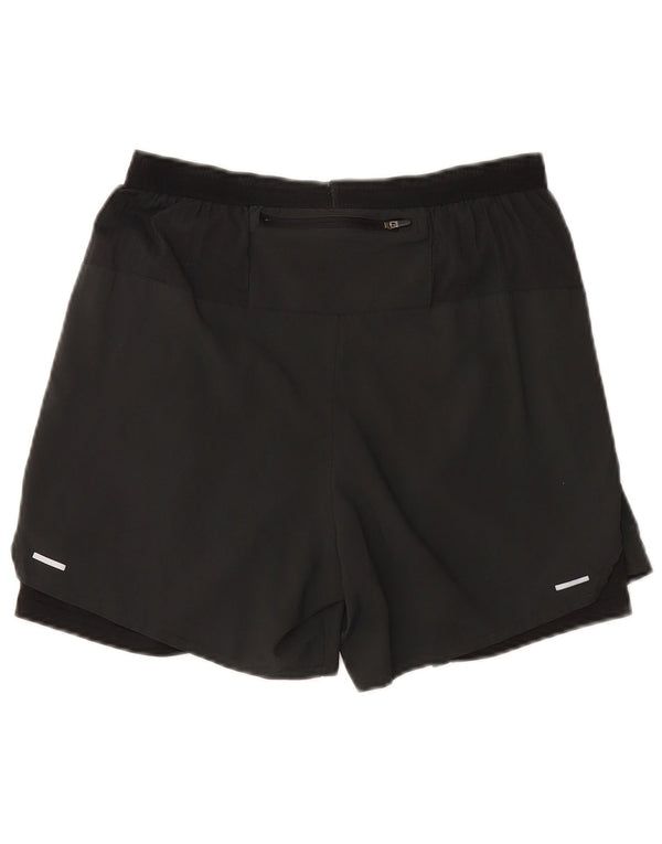 Pantaloncini sportivi Nike Dri Fit da uomo, grandi, in poliestere nero