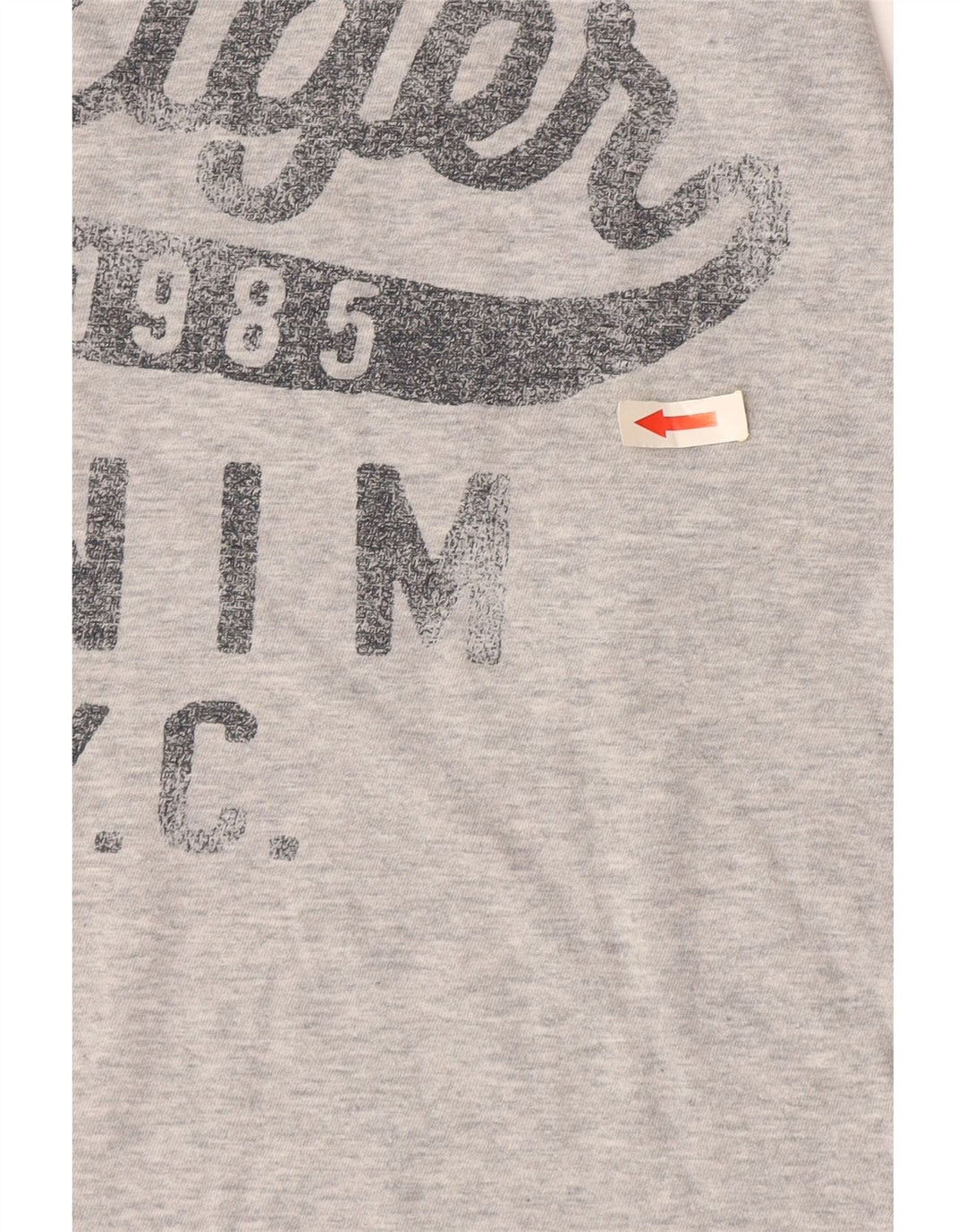 T-shirt grafica da uomo Tommy Hilfiger Top grande in cotone chiazzato grigio