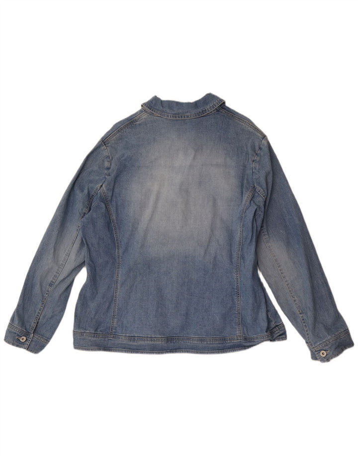 Giacca di jeans oversize da donna Krizia taglia 25 grande cotone blu