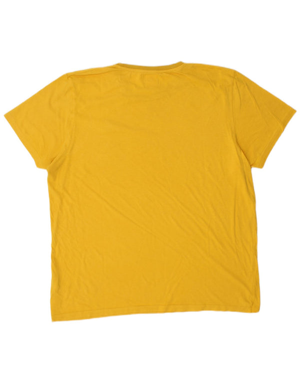 T-shirt da uomo KAPPA Top 2XL cotone giallo