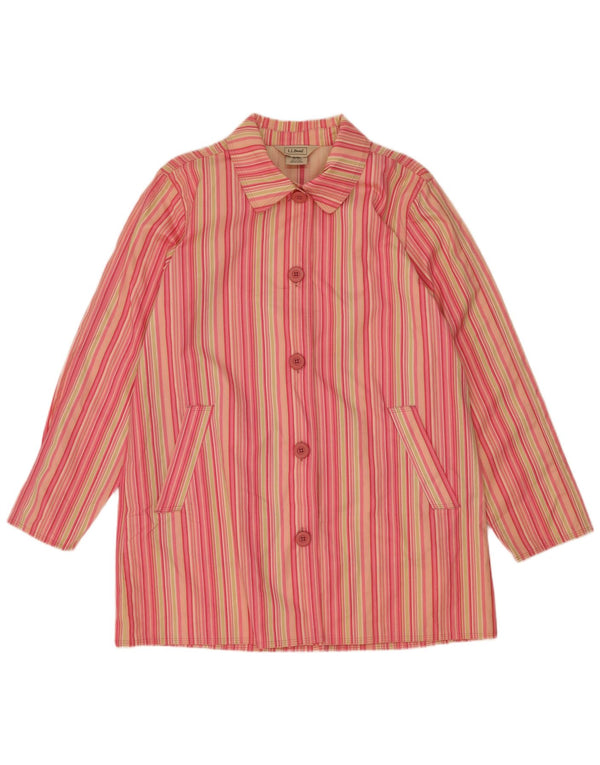 Giacca blazer da donna Petite a 5 bottoni L.L.Bean UK 14 a righe rosa medio