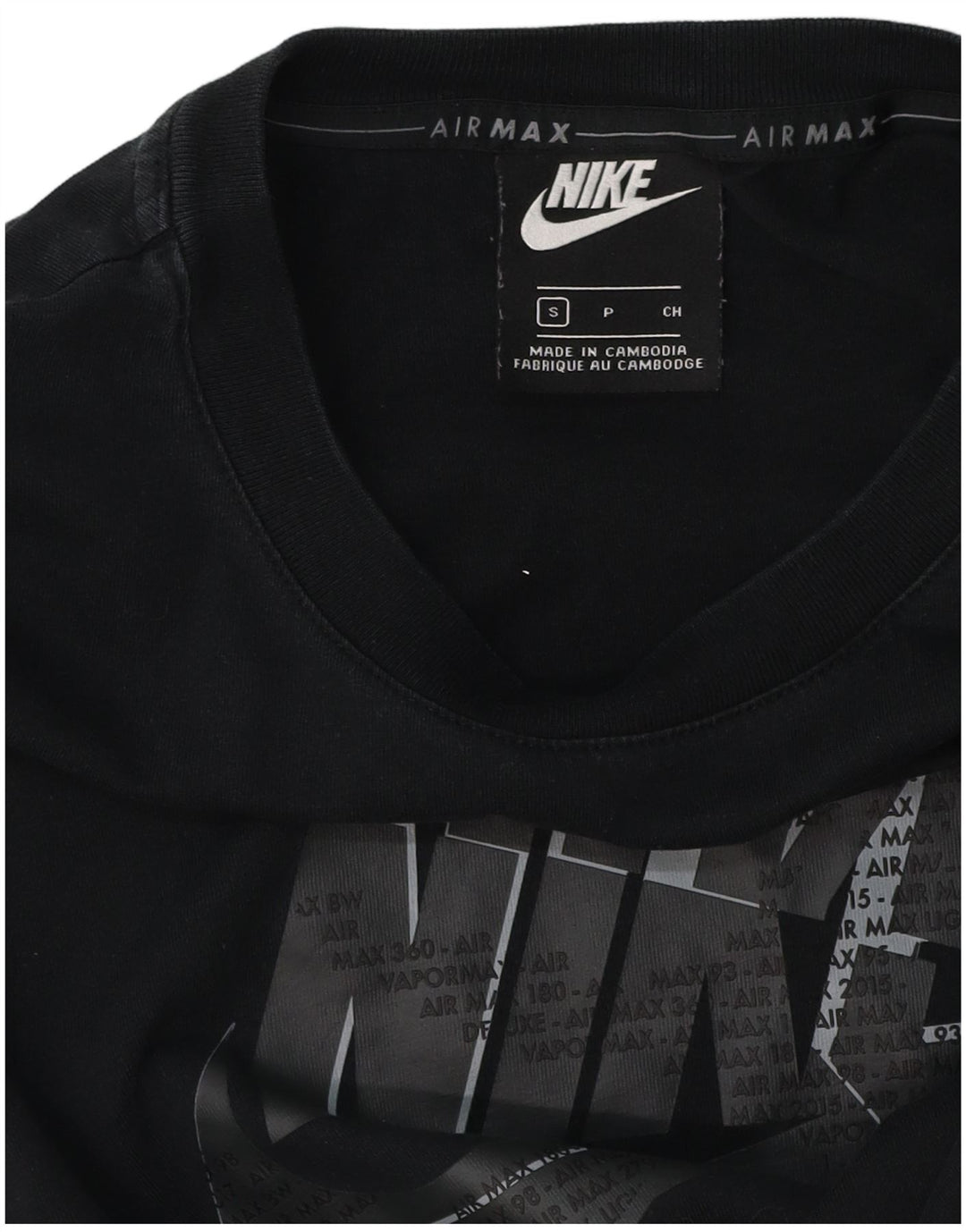 T-shirt grafica da uomo Nike Top Small in cotone nero
