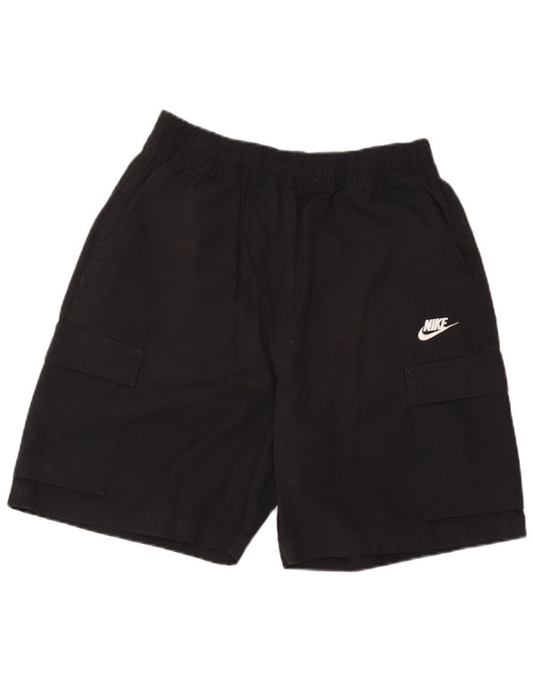 Pantaloncini sportivi cargo da uomo Nike, cotone medio nero