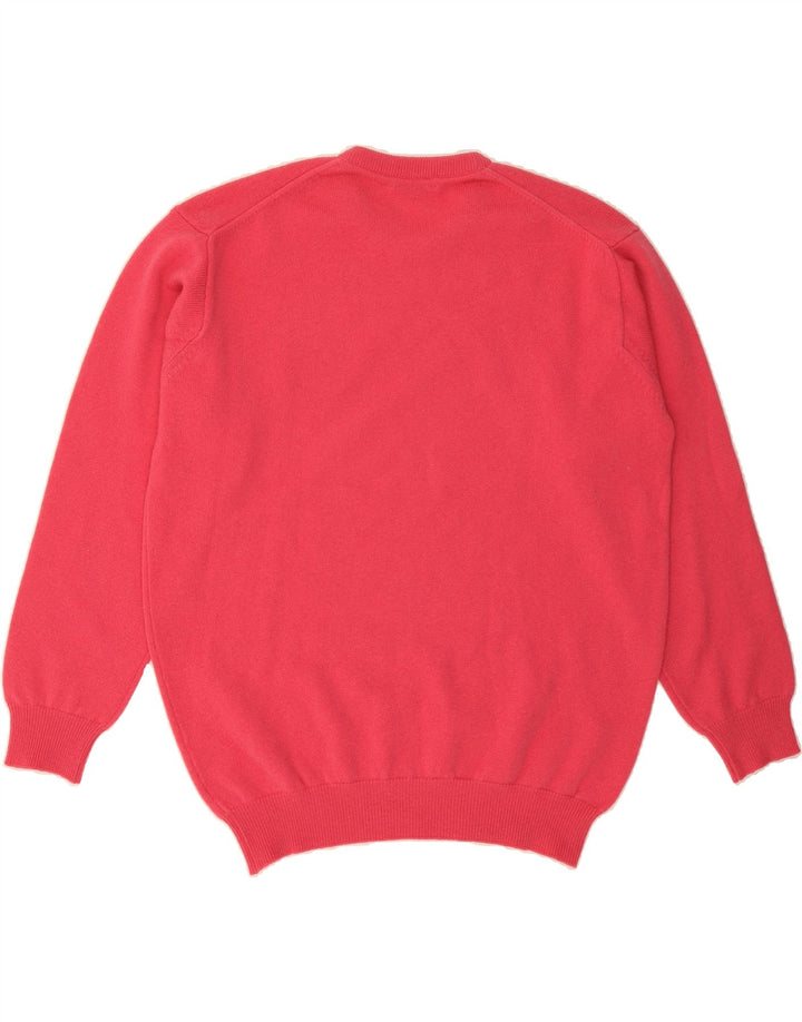 LYLE & SCOTT Mens Crew Neck Jumper Sweater Large Pink New Wool Vintage Lyle & Scott and Second-Hand Lyle & Scott from Messina Hembry 