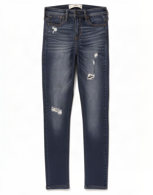 Jeans Hollister Slim Distressed da Donna US 7 Medi W28 L26 Blu Navy