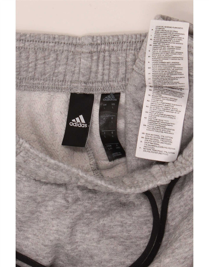 Pantaloni da tuta grafica da uomo Adidas Large in cotone grigio